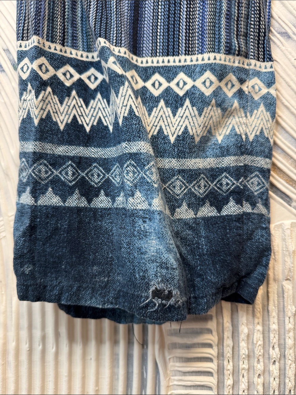 BeBop Blue Striped Track Pants with Patterned Hem. 0672 - Picture 4 of 5